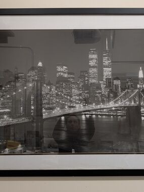 Art print titled "New York, New York, Brooklyn Bridge" by artist Henri Silberman